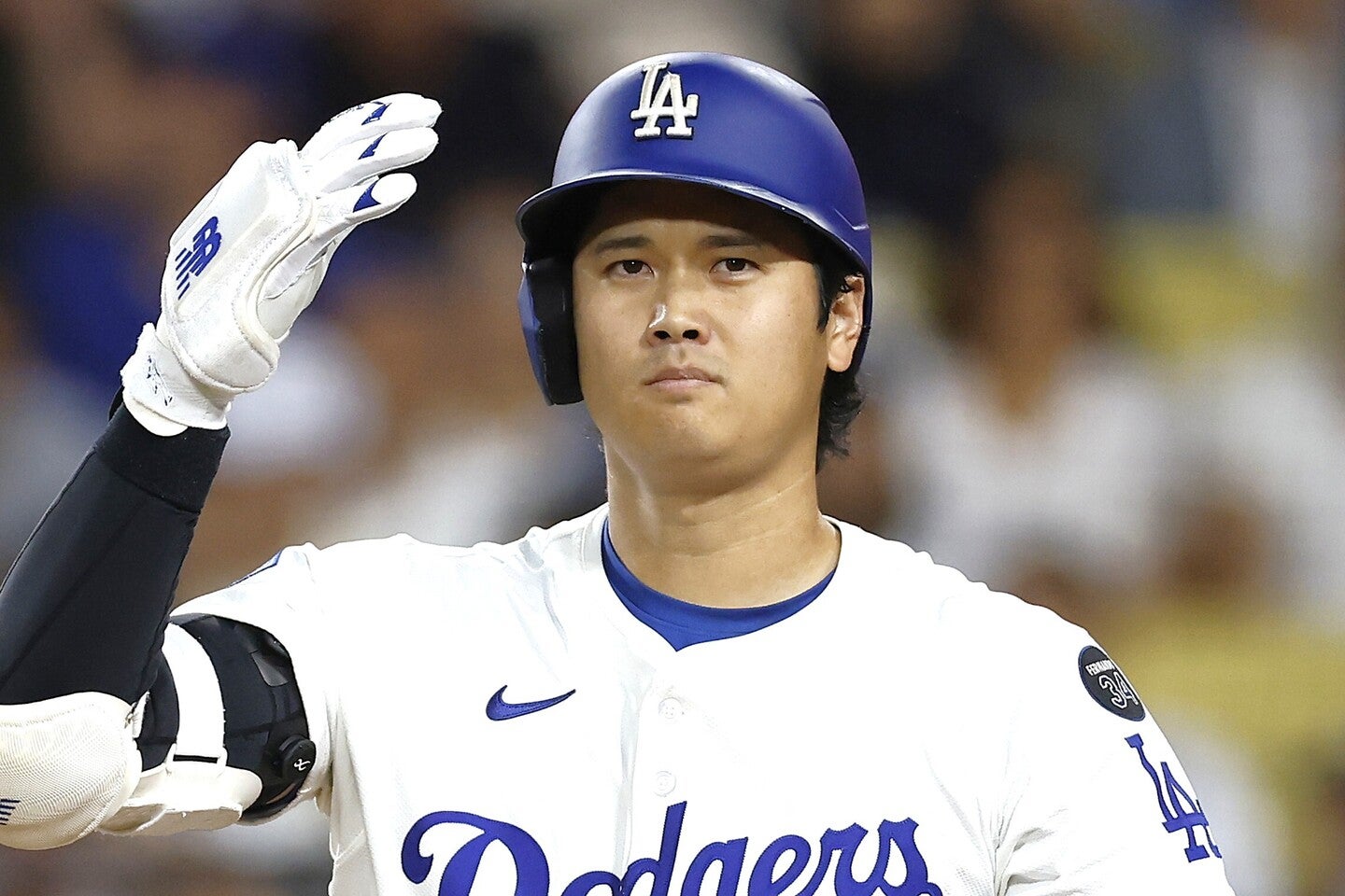 ６試合ぶりにノーヒットだった大谷。ロースコアの展開で申告敬遠２度と勝負を避けられた。(C) Getty Images