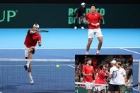綿貫陽介／柚木武は世界上位のプッツ／クラビーツに善戦するも、勝負どころで突き放され、日本の予選２回戦敗退が決まった。写真：滝川敏之