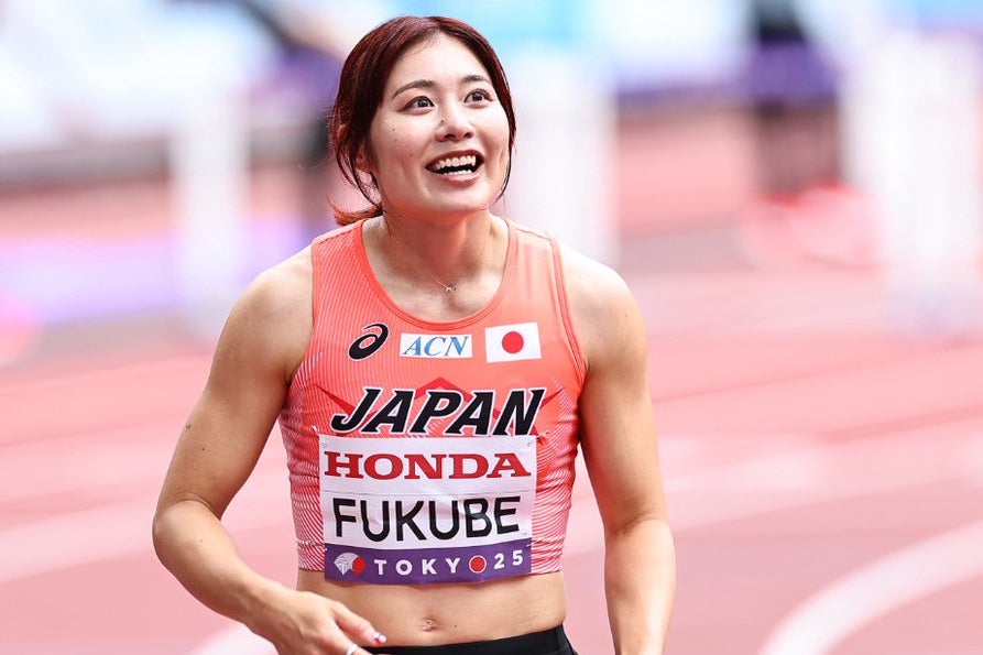 福部が女子100メートル障害で準決勝に進出した。写真：梅月智史（THE DIGEST写真部）