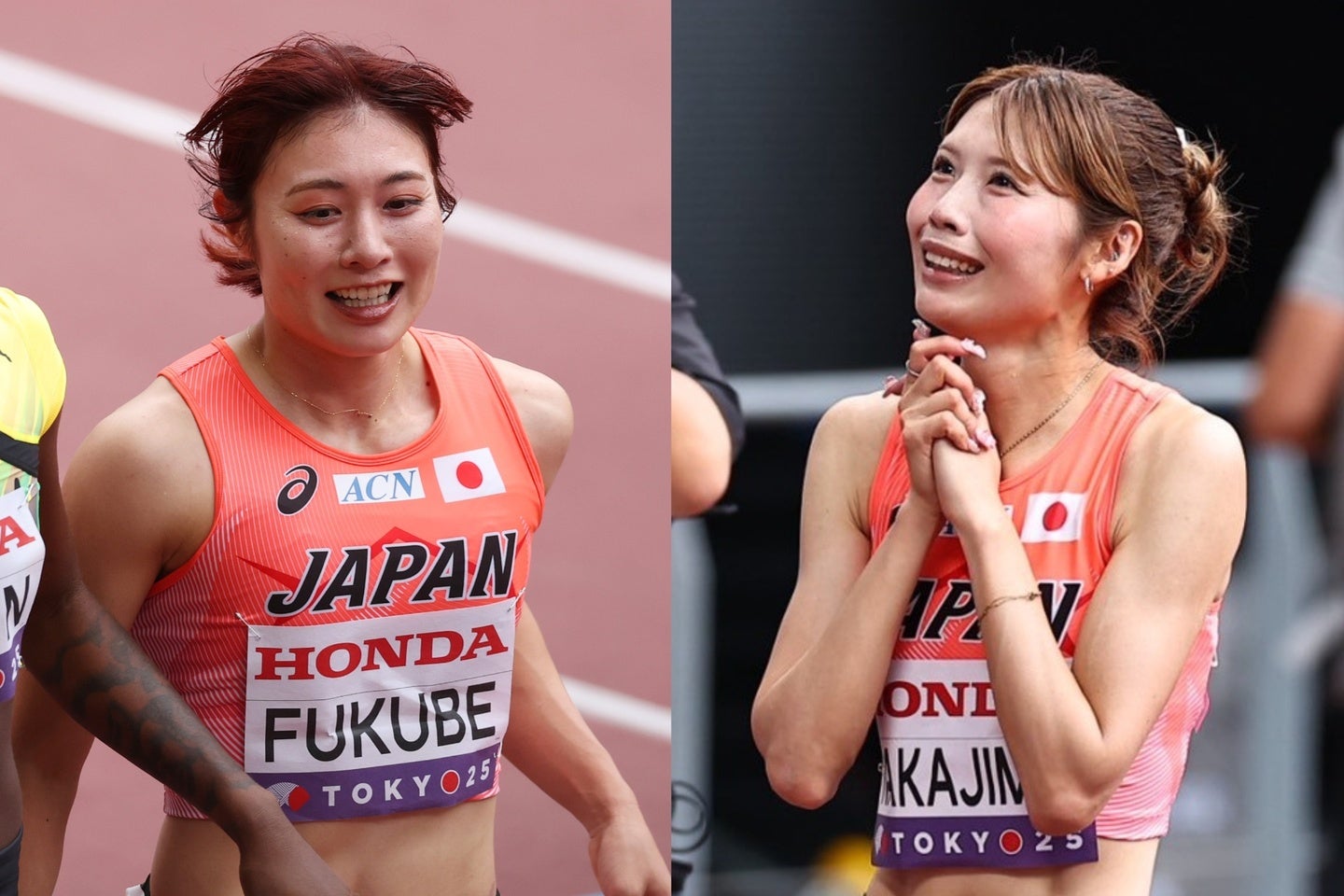 福部(左)と中島(右)は準決勝進出を決めた。写真:梅月智史(THE DIGEST写真部)
