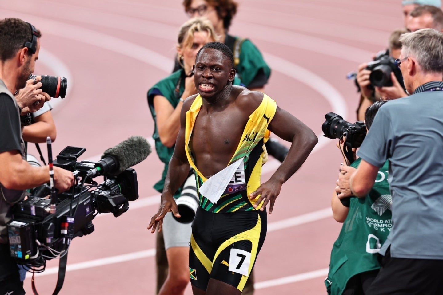 ジャマイカのセビルが金メダルに輝いた。写真:梅月智史(THE DIGEST写真部)