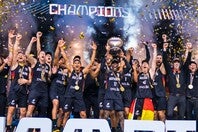 ドイツがトルコとの激闘を制し、32年ぶり２度目の欧州チャンピオンに輝いた。(C)FIBA