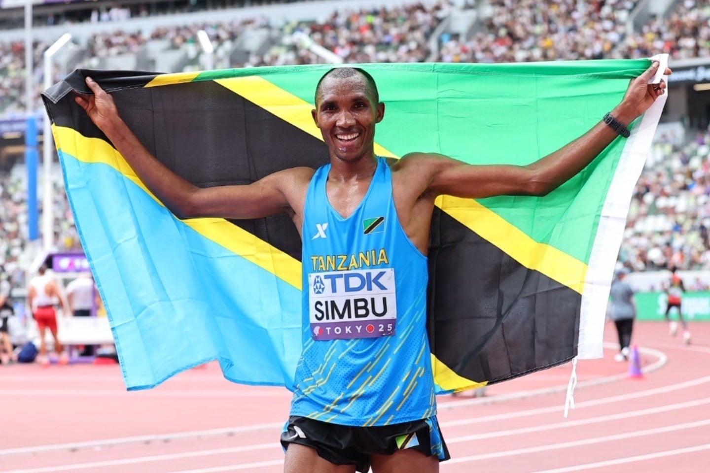 注目を集めた男子マラソン。タンザニアのシンブが接戦を制した。写真：梅月智史（THE DIGEST写真部）