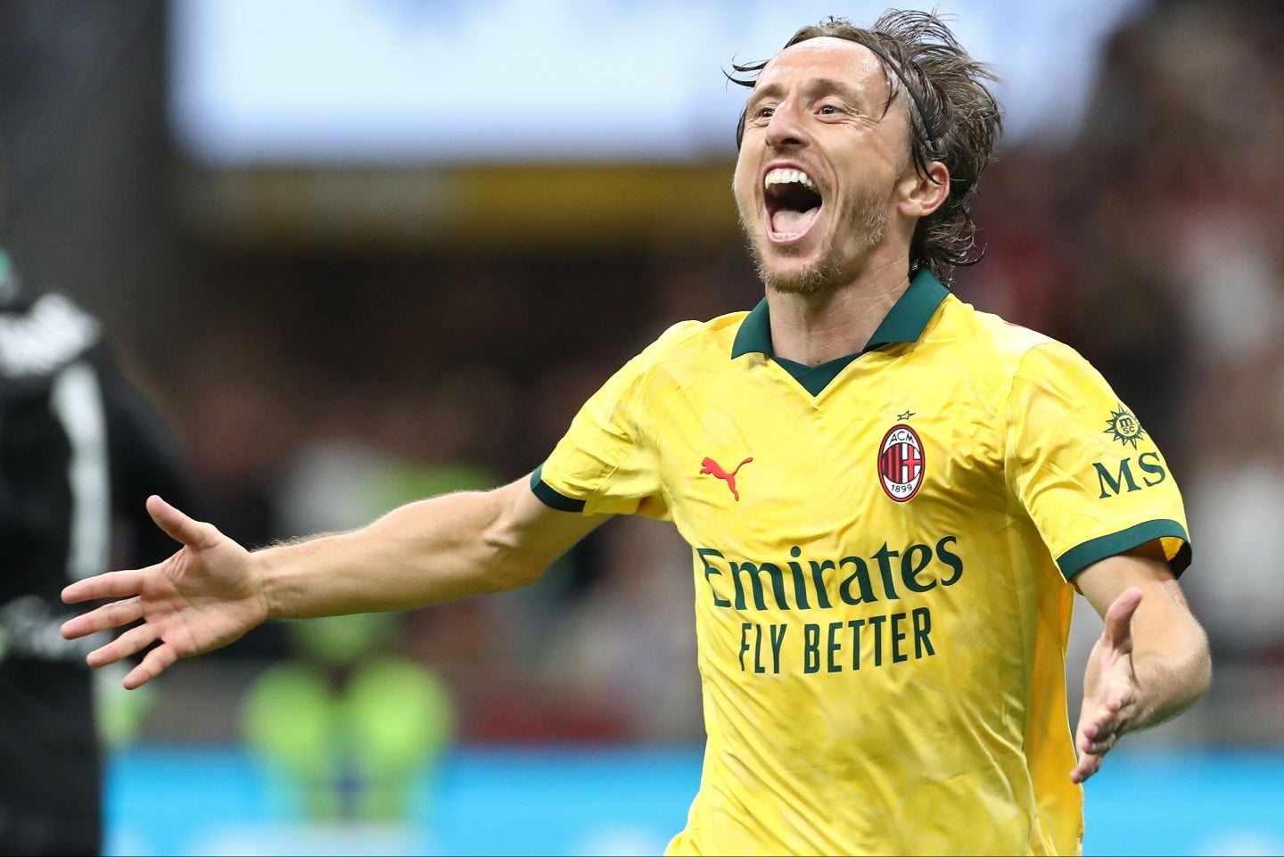 ３節ボローニャ戦でセリエＡ初ゴールを決めたモドリッチ。(C)Getty Images