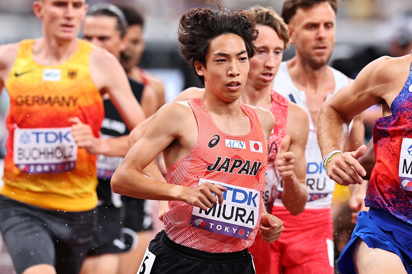 男子3000メートル障害で８位入賞した三浦。写真：梅月智史（THE DIGEST写真部）