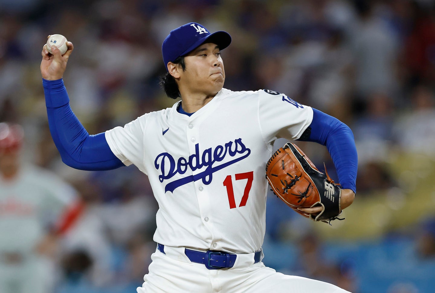 大谷は５回までノーヒット投球を披露した。(C)Getty Images