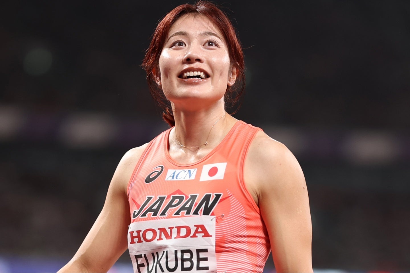 女子100メートル障害で準決勝進出を果たした福部。(C)Getty Images
