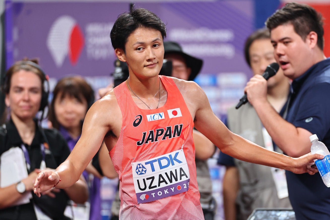 鵜澤飛羽が男子200mで準決勝進出。写真：梅月智史（THE DIGEST写真部）