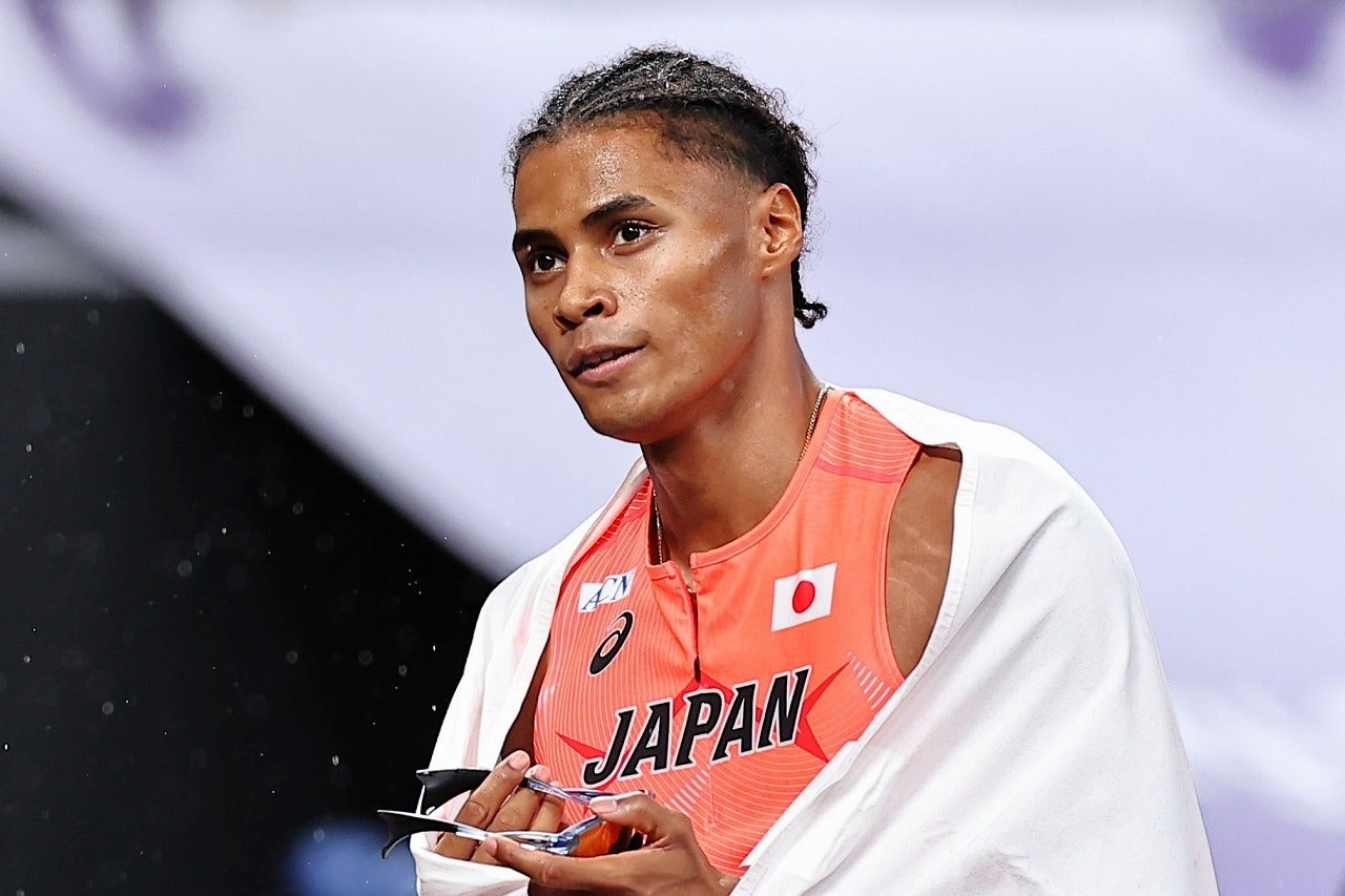 初の決勝の舞台で堂々とした走りを披露した中島。マイルリレーでのメダル獲得を目指す。写真：梅月智史（THE DIGEST写真部）