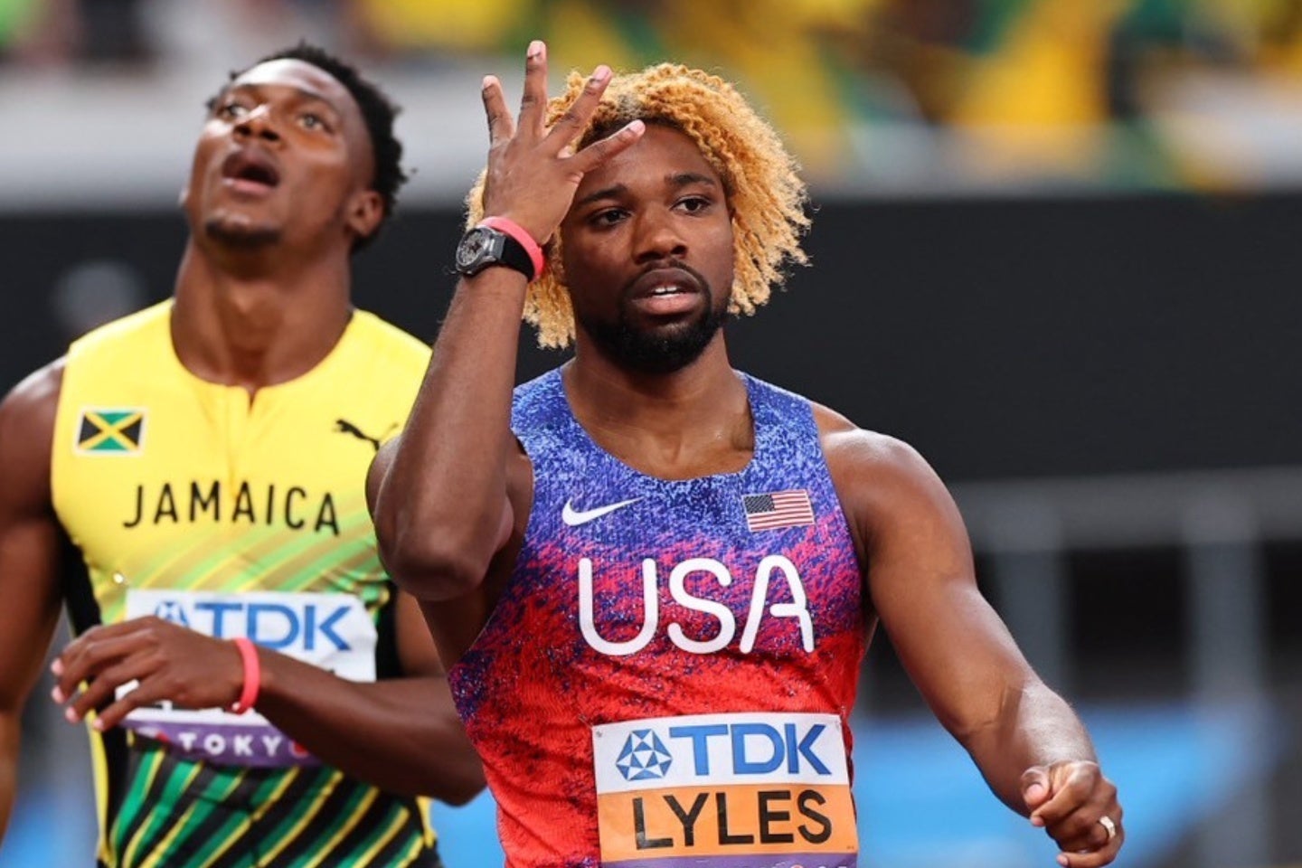 ライルズが200m4連覇を達成した。写真:梅月智史(THE DIGEST写真部)