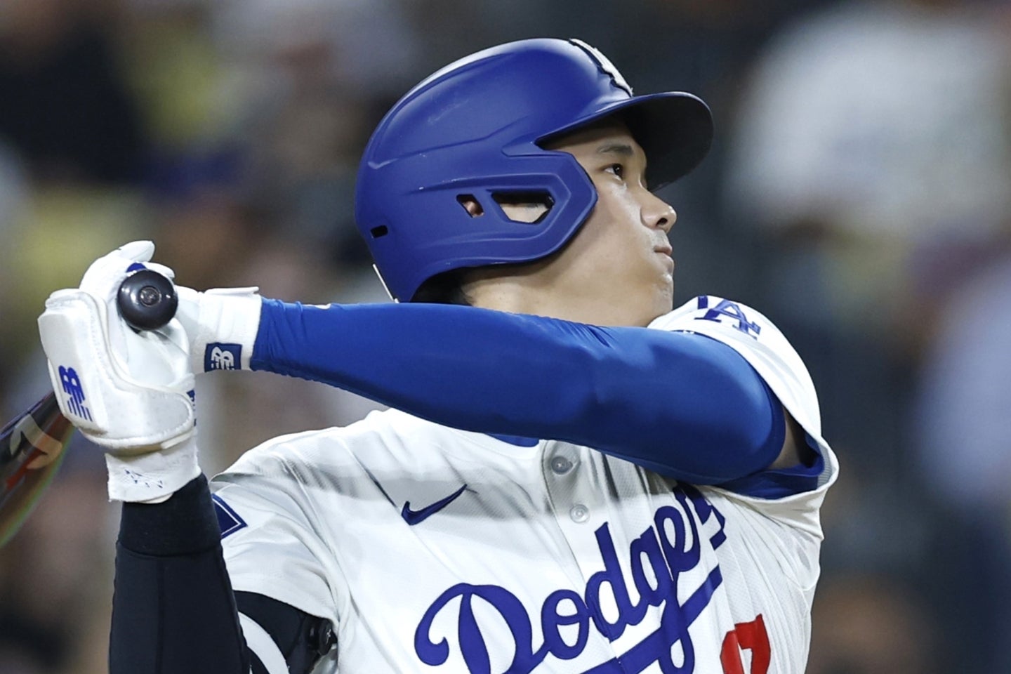 ジャイアンツ戦で52号３ラン本塁打を放った大谷。(C)Getty Images