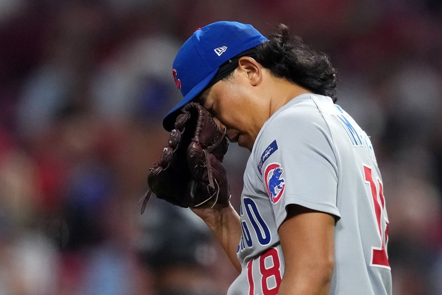 またも２桁勝利は持ち越しに。今永はレッズ戦で３本の本塁打を浴びた。(C) Getty Images