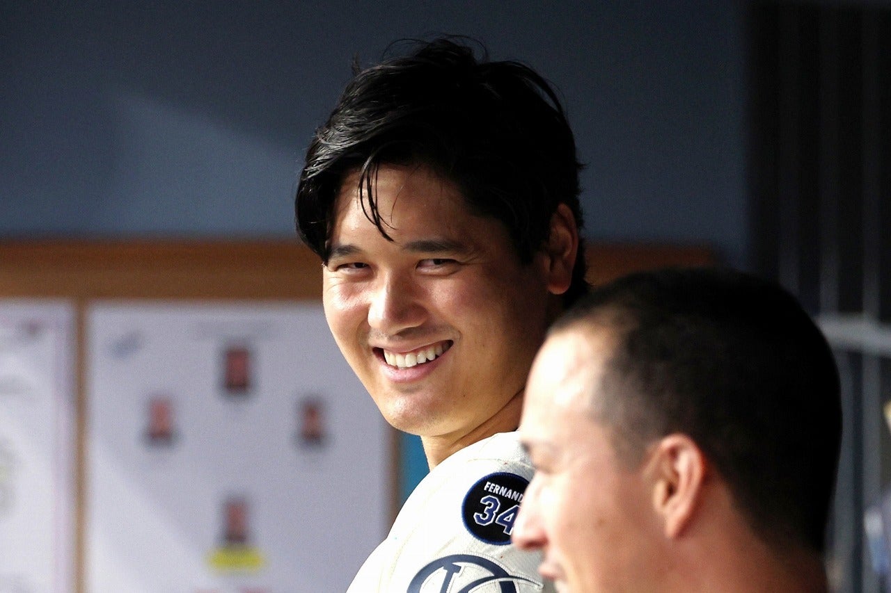 ２試合連続で逆方向へのホームランを放った大谷。本塁打王獲得＆地区優勝を果たせるか。(C)Getty Images