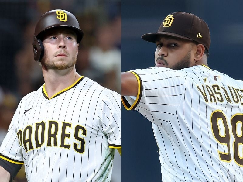 1回裏に満塁アーチを放ったオハーン(左)と好投を披露した先発バスケス(右)。(C) Getty Images