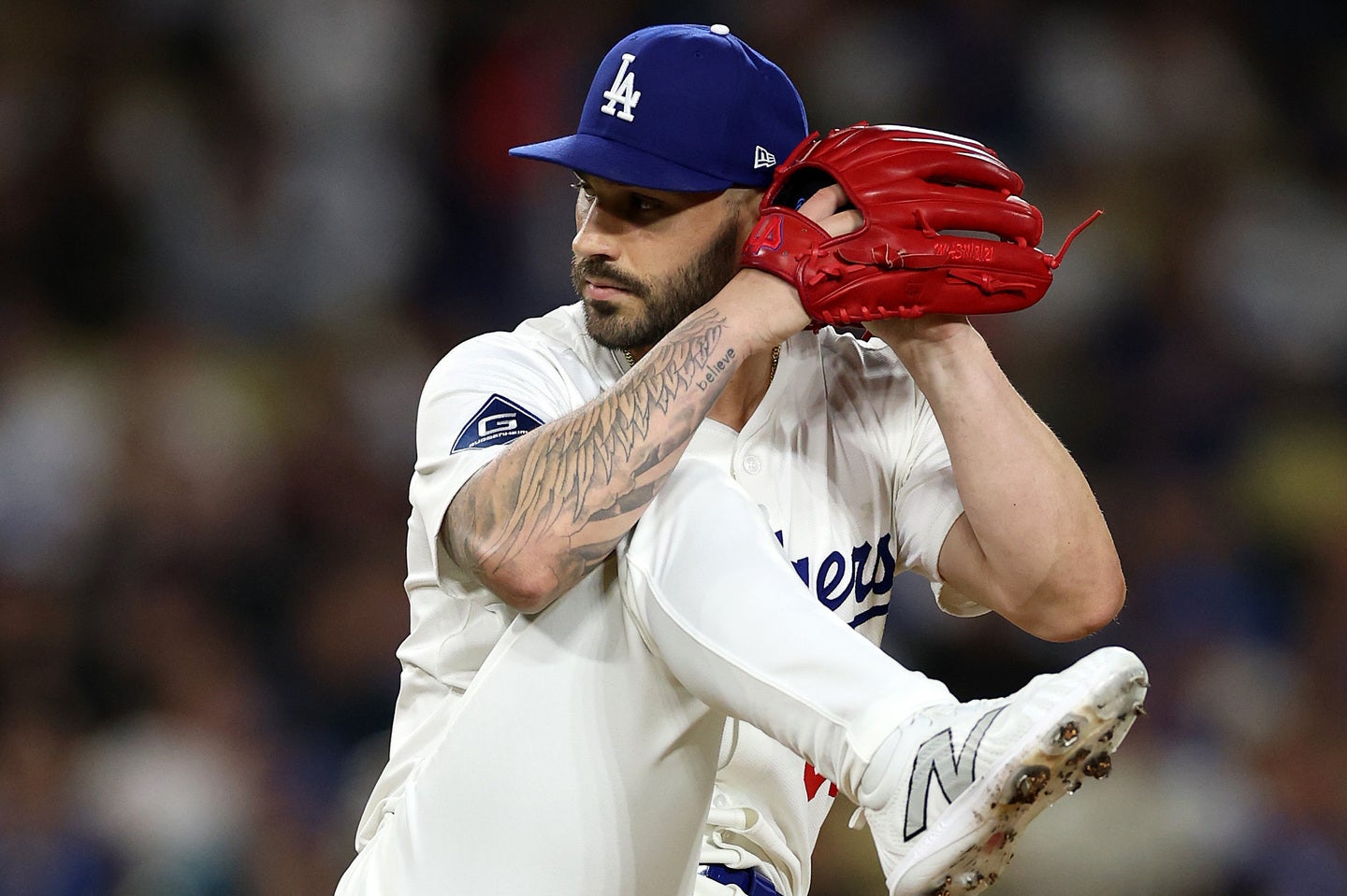 5番手として救援登板したスコットがサヨナラ打を浴び、5対4で逆転負け。(C) Getty Images