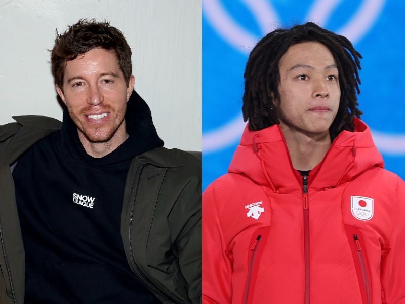 来日中のスノボ界のレジェンド・ホワイト（左）と北京五輪・金メダリストの平野歩夢（右）。(C)Getty Image