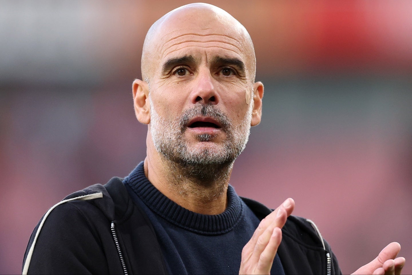 攻撃サッカーの信奉者であるペップが、FW不在の５－５－０システムを採用した。(C)Getty Images