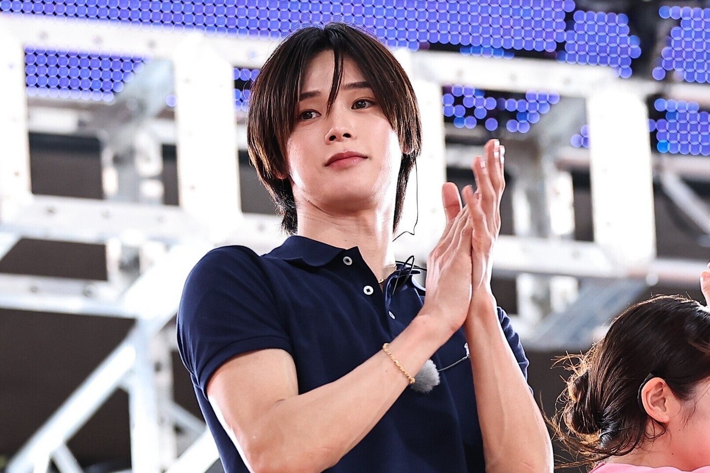 世界陸上応援サポーターを務めた「＆TEAM」のKさん。写真：梅月智史（THE DIGEST写真部）