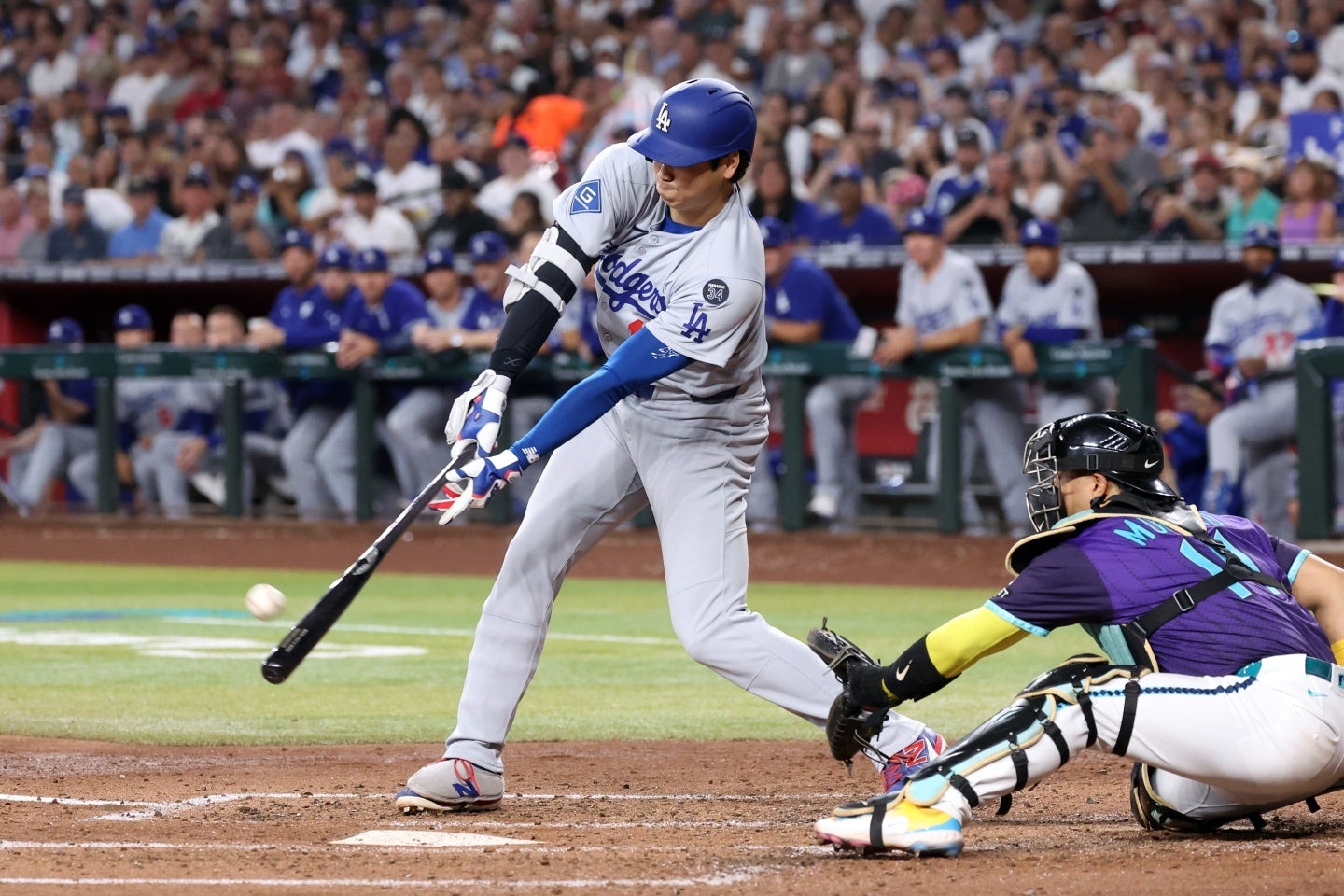 大谷は第３打席に自己最多タイとなる54号を放った。(C) Getty Images