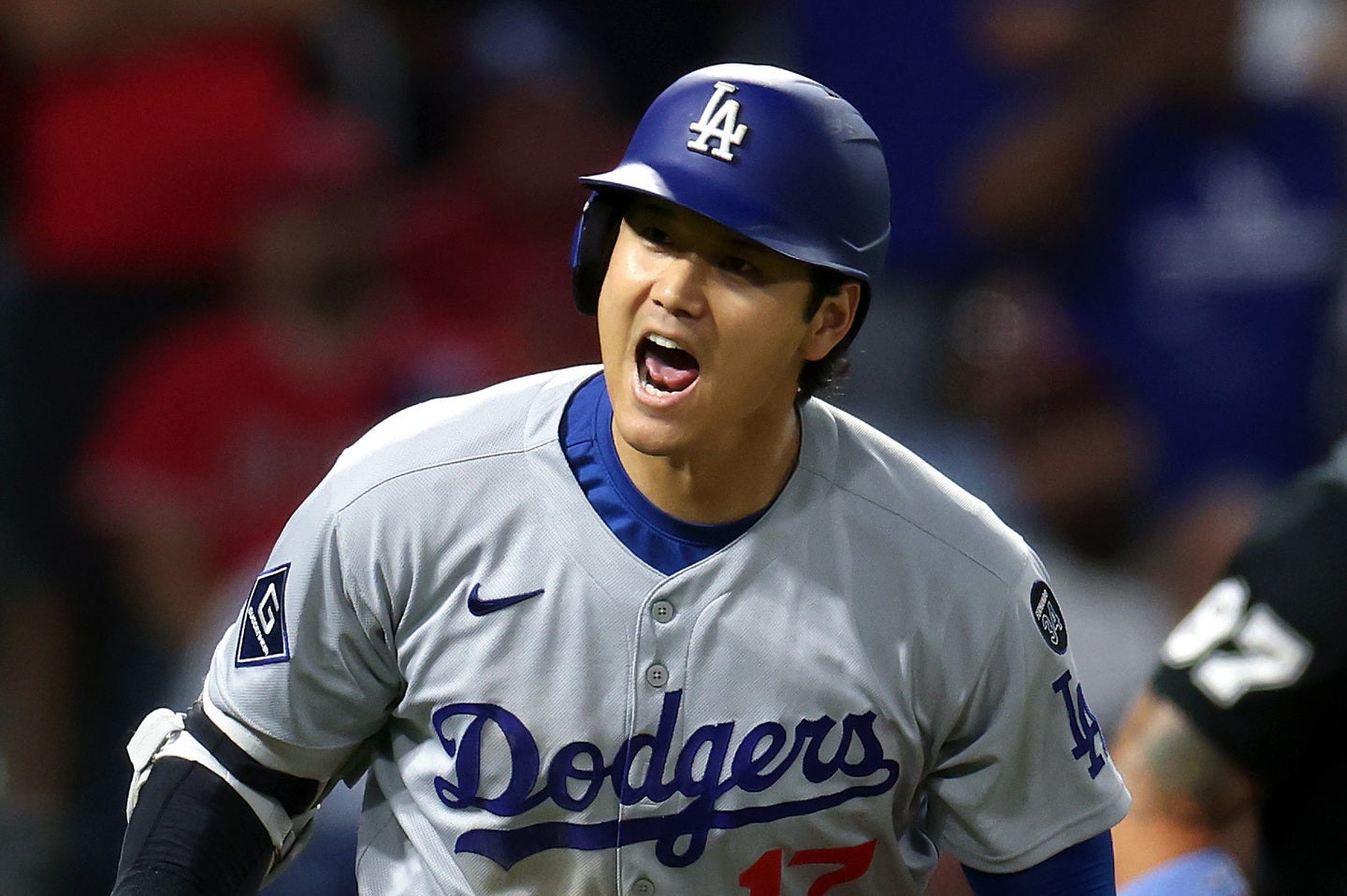 今季54号HRを放ったドジャースの大谷翔平。(C) Getty Images
