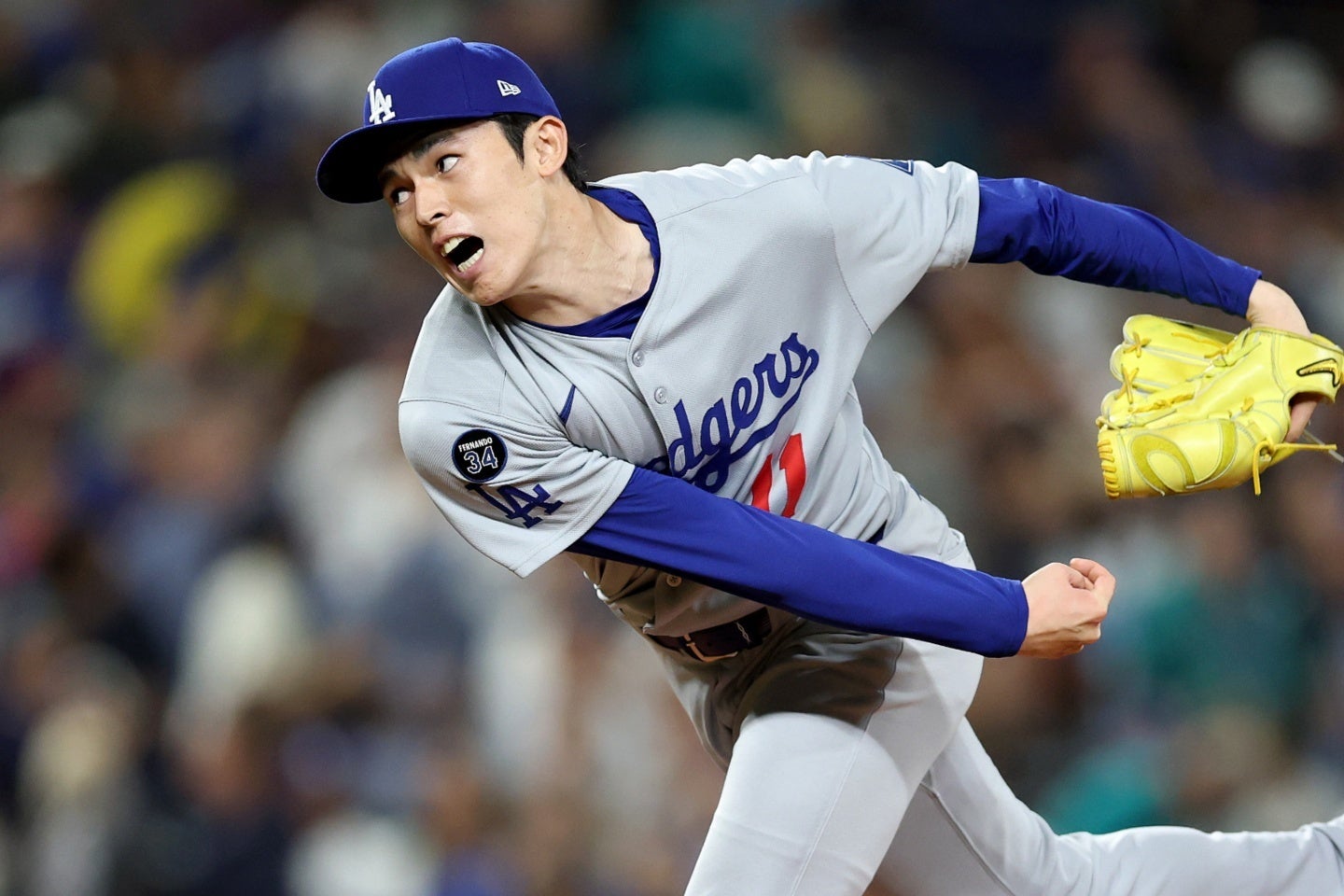 佐々木は１イニングを２K無失点に抑えた。(C) Getty Images