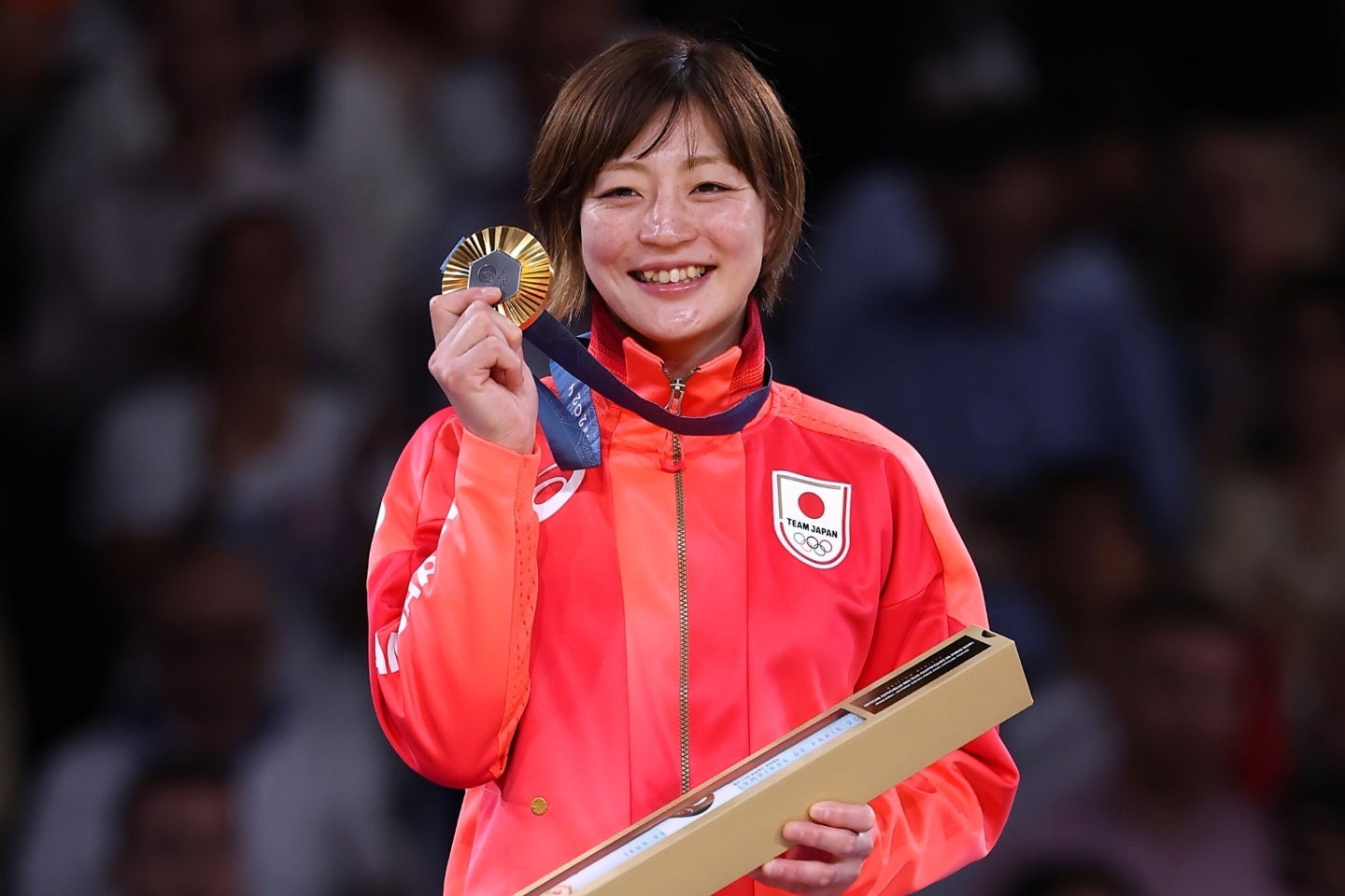 パリ五輪金メダルの角田。インスタに豪華な五輪メダリストショットを公開した。(C)Getty Images