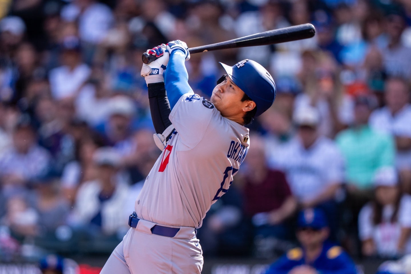 大谷が７回にキャリアハイとなる55号HRを放った。(C) Getty Images