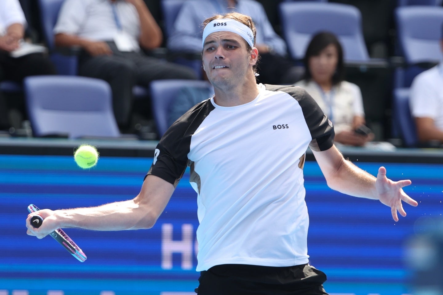 ４強入りのフリッツも公式球の統一を支持。今大会使用球は来週開幕の上海マスターズでも採用される。写真＝滝川敏之