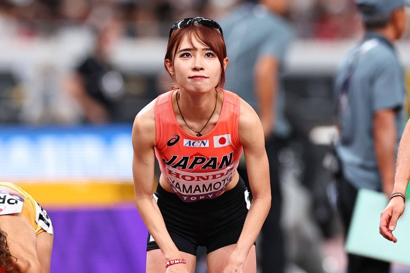 東京世界陸上に出場した山本。SNSに大会の来場を呼びかけた。写真：梅月智史（THE DIGEST写真部）