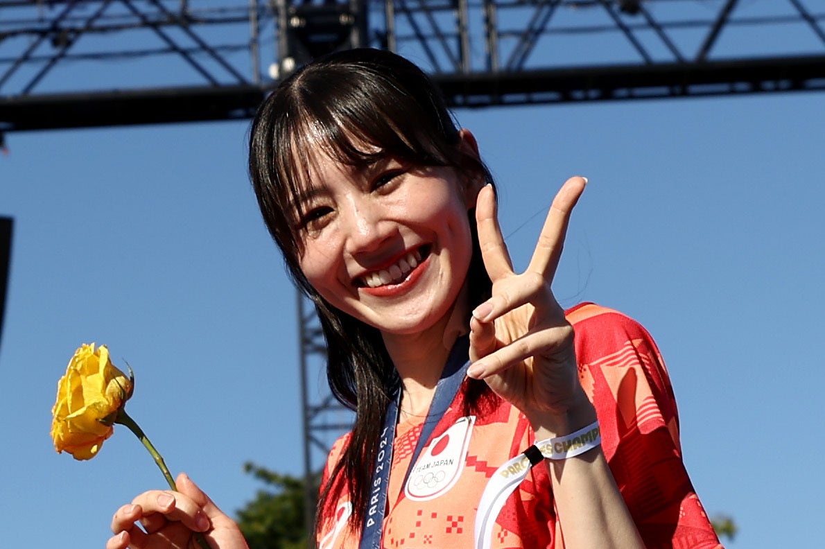 バドミントンの志田千陽。自身の姉が撮影したオフショットを公開した。(C)Getty Images