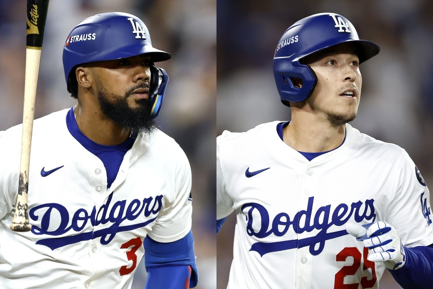 １対０で迎えた３回、ドジャースがT・ヘルナンデス、エドマンの連続本塁打で５対０とリードした。(C)Getty Images