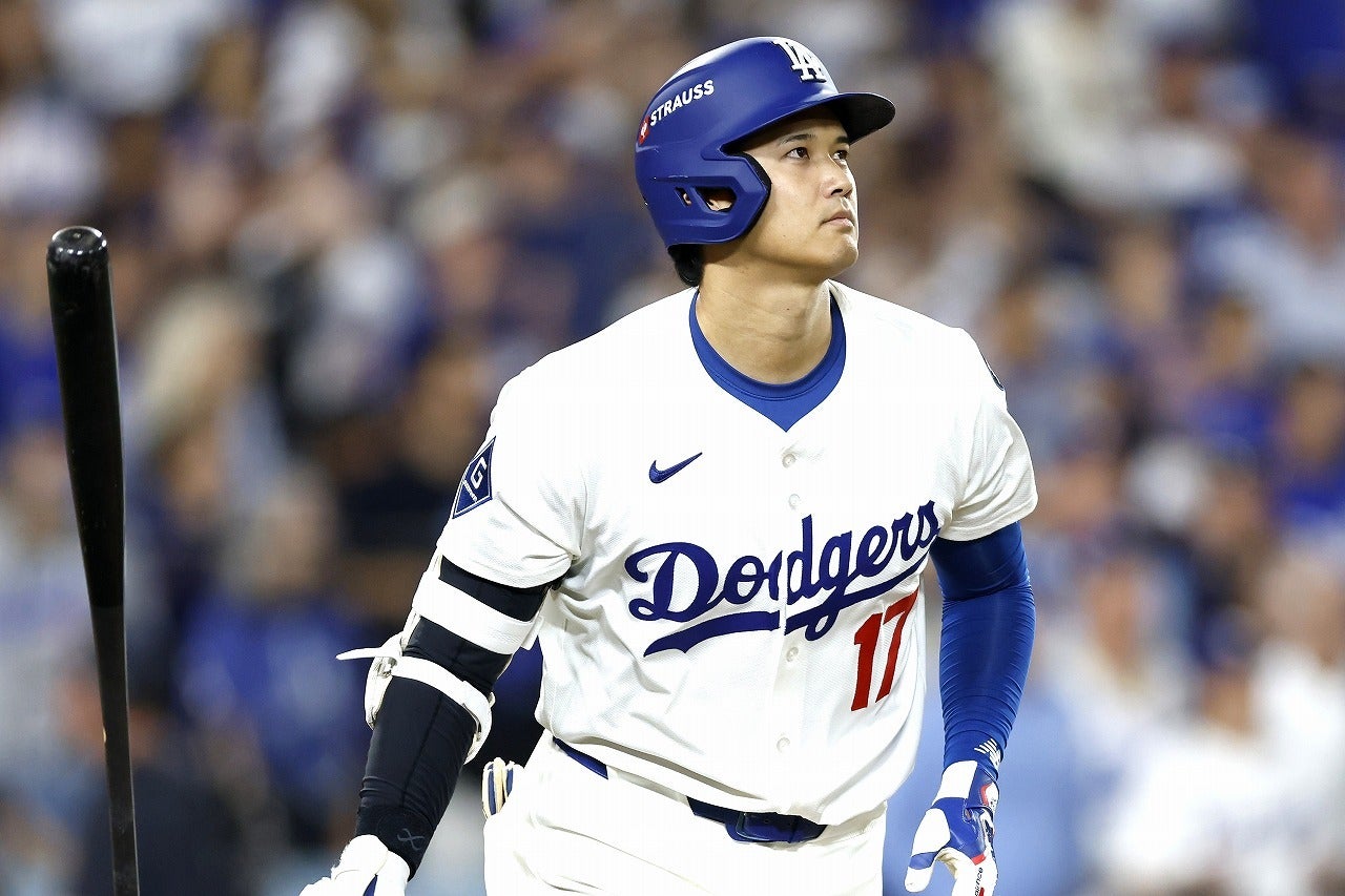 ポストシーズン初戦という大事な場面で最高の結果を残した大谷。(C)Getty Images