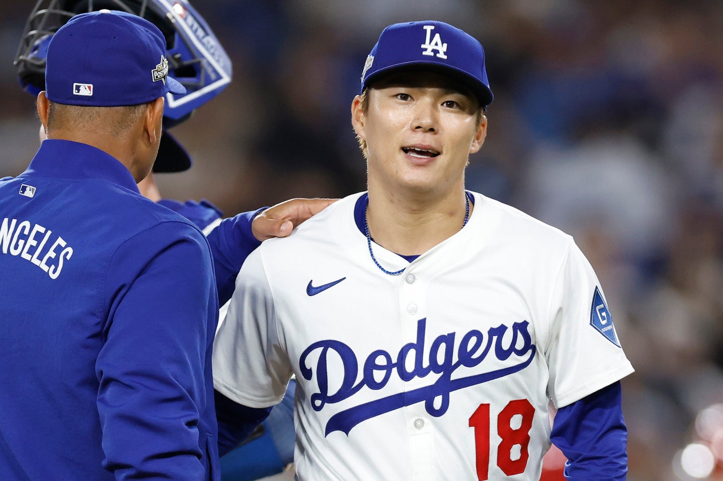 好投を披露したドジャースの山本由伸。(C) Getty Images