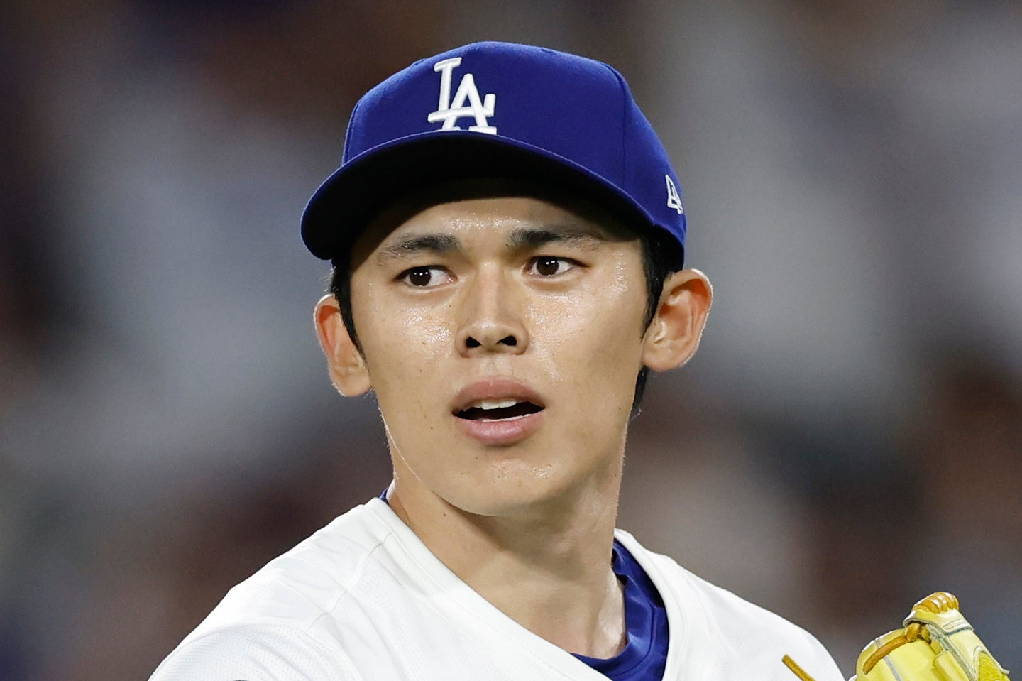 MLBで初めてクローザーとしてマウンドに立った佐々木。(C)Getty Images