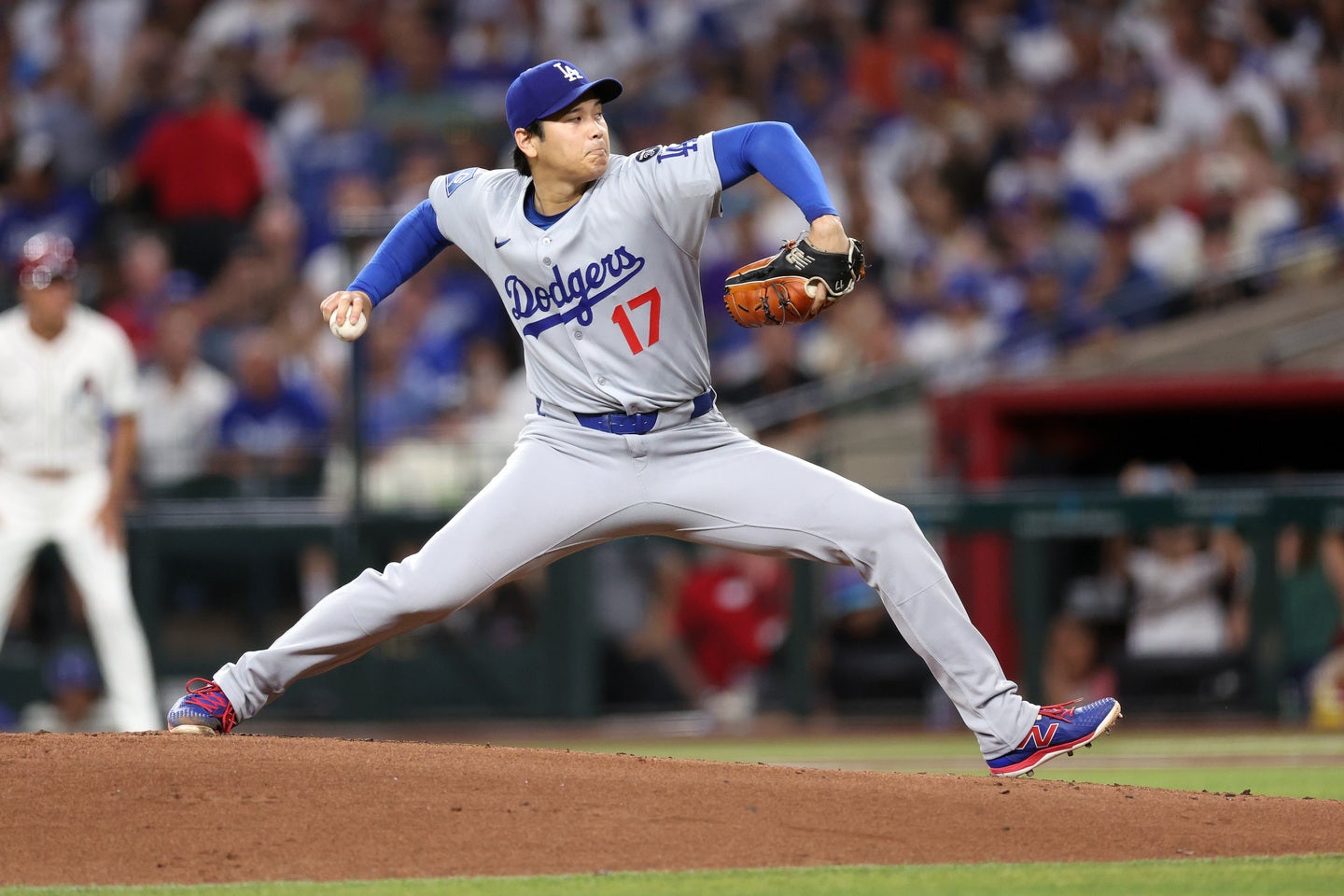 大谷は初回を投げ無失点に抑えた。(C)Getty Images