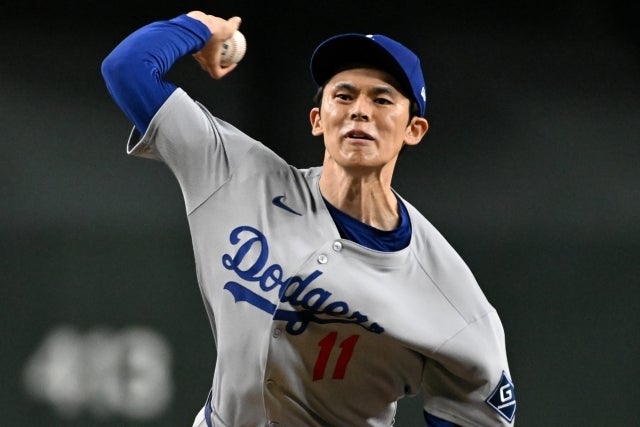 フィリーズ戦でセーブをマークした佐々木。(C)Getty Images