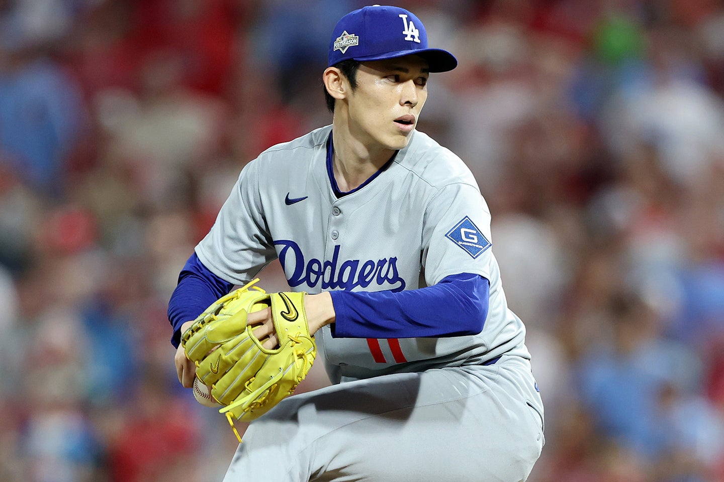 見事な投球でメジャー初セーブとなった佐々木。(C)Getty Images