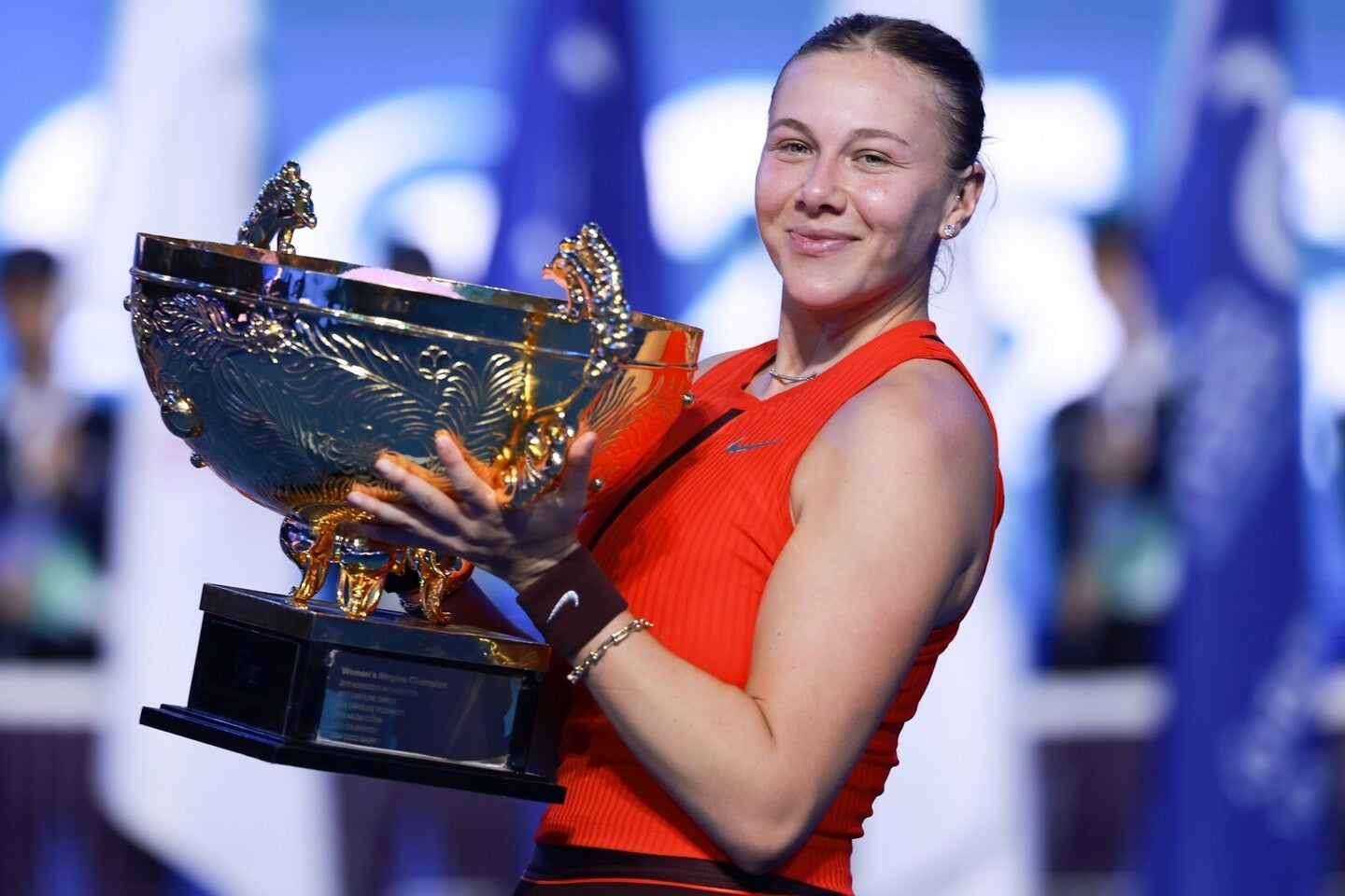アニシモワが中国オープン優勝で今季２勝目。アメリカ女子選手による同シーズンのWTA1000シリーズ複数制覇は、セレナ以来10年ぶりの快挙となった。（C）Getty Images