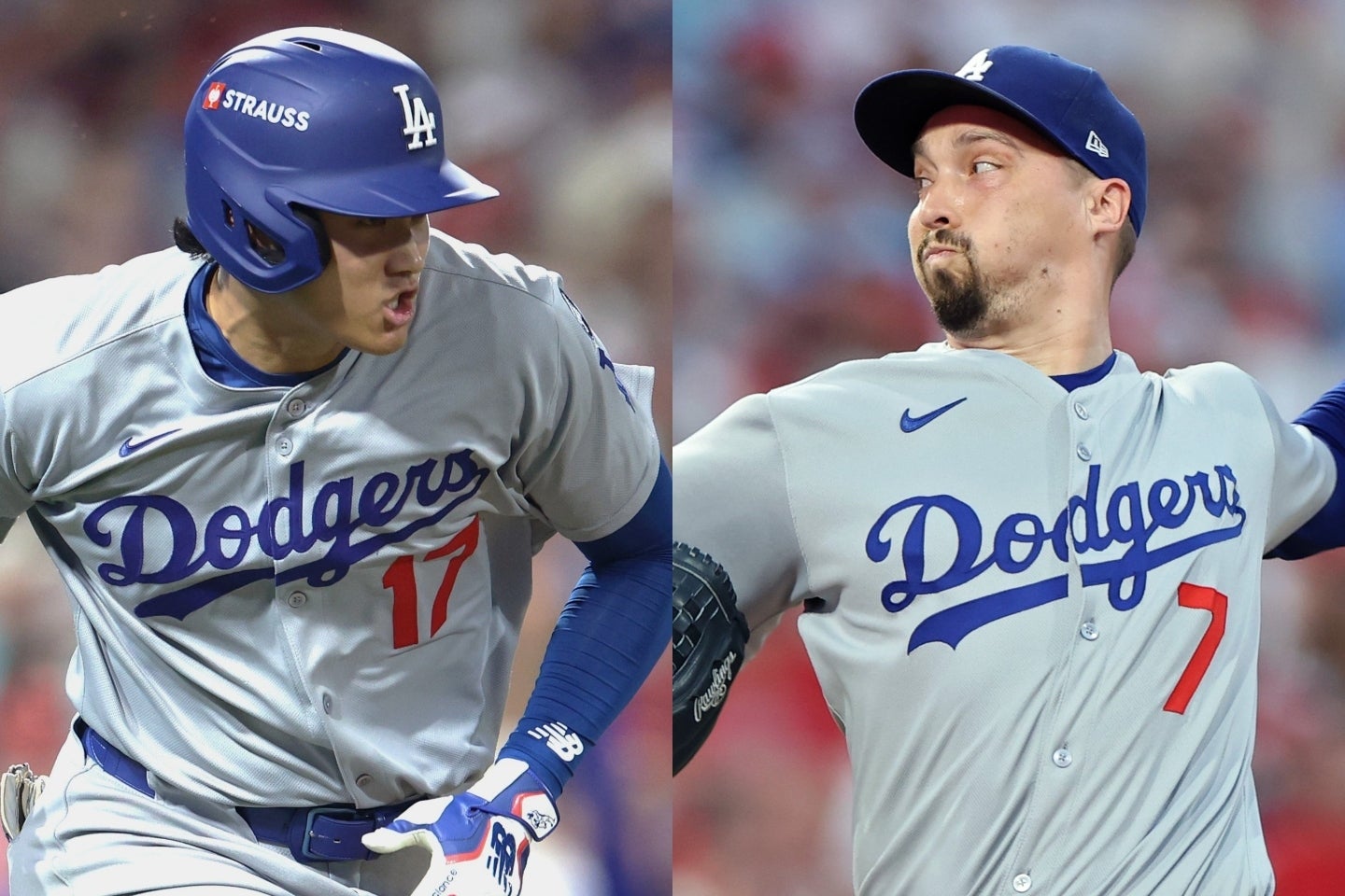 タイムリーを放った大谷と、好投した先発スネル。ドジャースがフィリーズに敵地で連勝した。(C)Getty Images