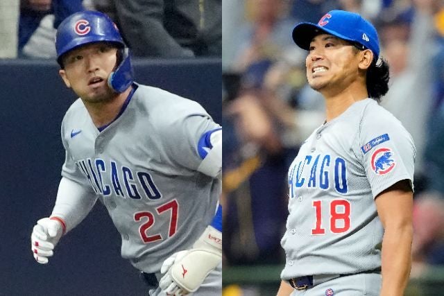 カブスの鈴木（左）と今永（右）が、思わぬ形でMLBの記者から注目を浴びた。(C)Getty Images
