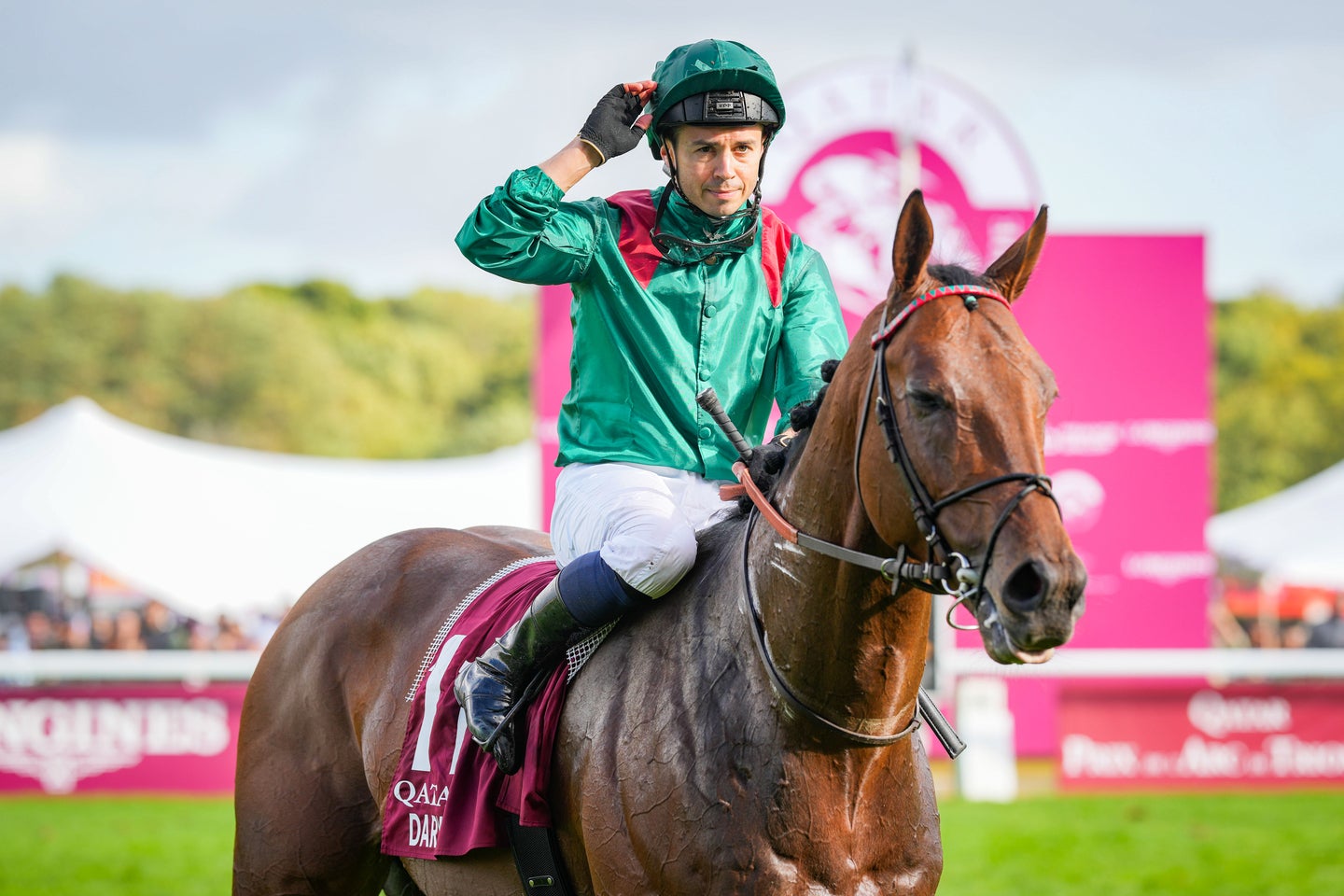ダリズはG１初勝利。鞍上のバルザローナ騎手はガッツポーズをみせた。(C)Getty Images