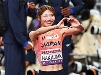 国スポに出場した中島。鬼滅の刃ポーズを再び披露した。写真：梅月智史（THE DIGEST写真部）