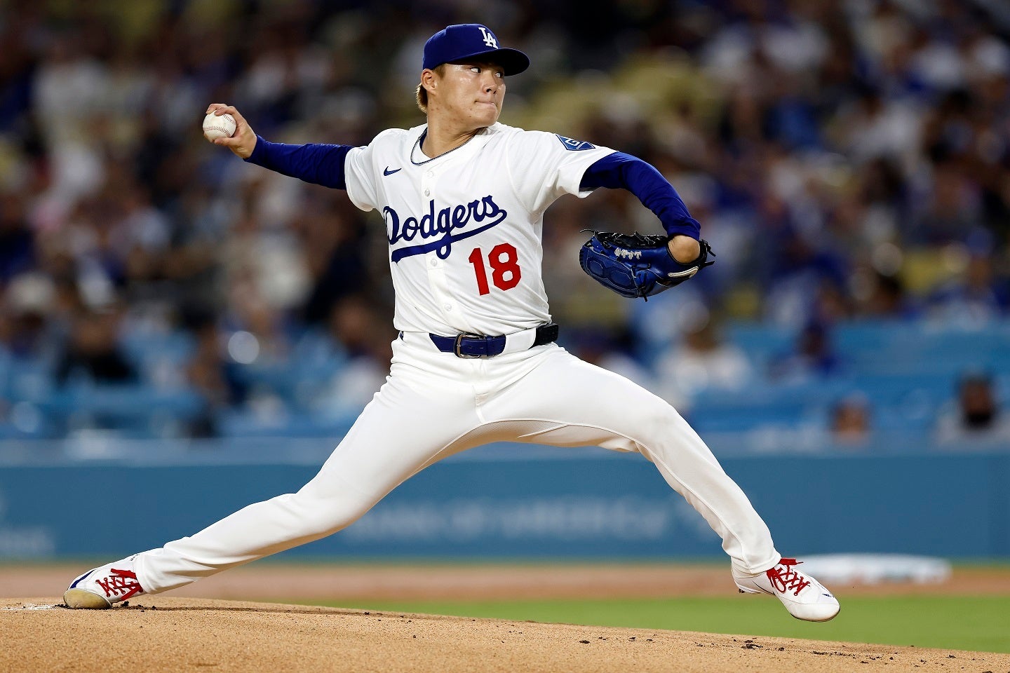 地区シリーズ第３戦で先発予定の山本。(C) Getty Images