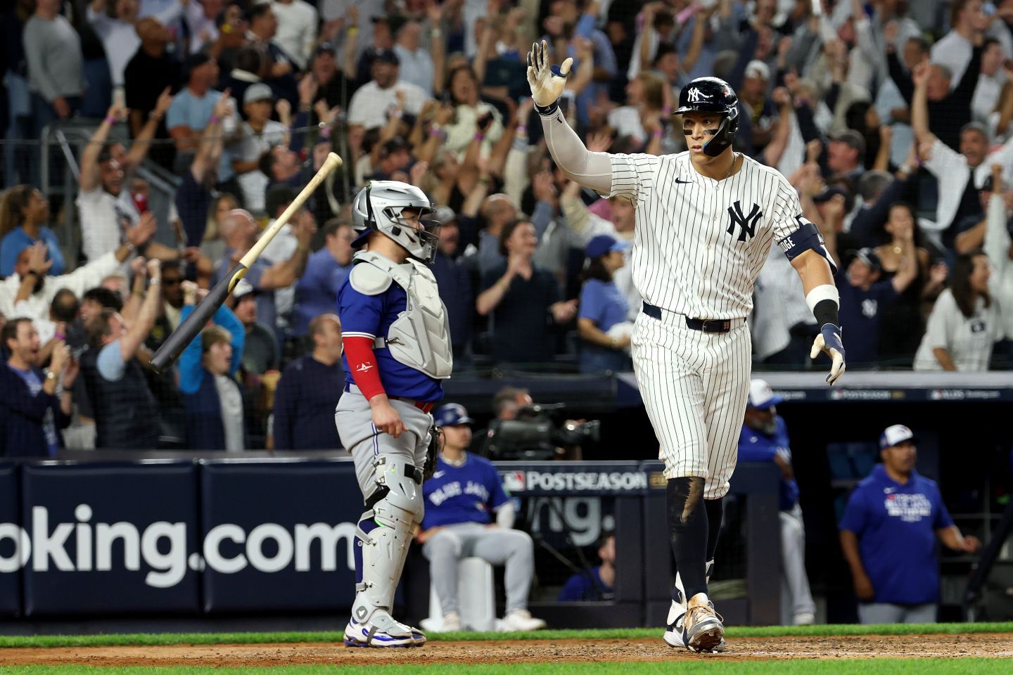 ジャッジが４回に同点の３ランホームランを放つ。(C) Getty Images