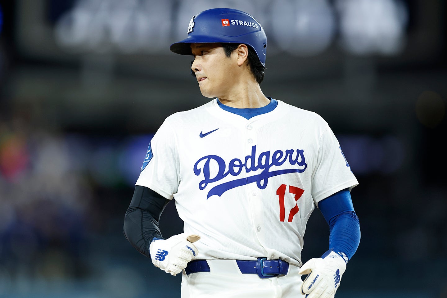 フィリーズ戦・第3戦の第2打席はファーストゴロだった大谷。(C) Getty Images