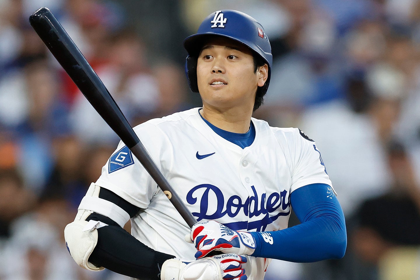 フィリーズ戦・第３戦の第３打席は空振り三振だった大谷。(C) Getty Images