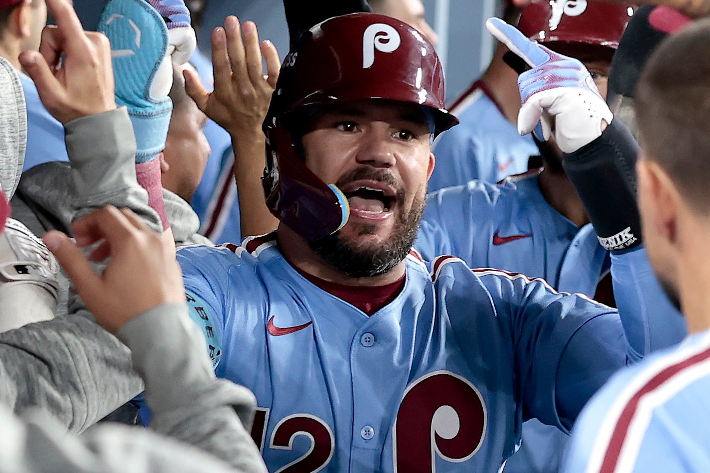 ポストシーズン２号目となる２ラン本塁打を放ったシュワーバー。(C)Getty Images