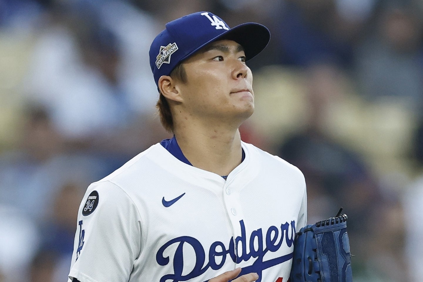 ５回途中で降板となった山本。(C)Getty Images