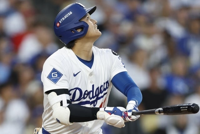 大谷はフィリーズとの地区S第３戦で５打数無安打に終わった。(C)Getty Images