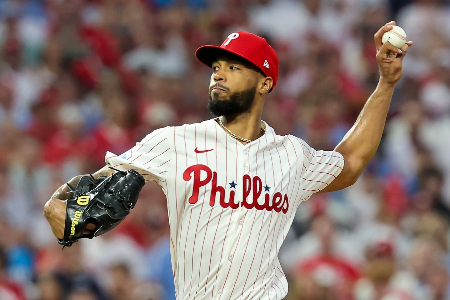 第１戦では大谷を３打席連続三振に打ち取ったサンチェス。(C) Getty Images